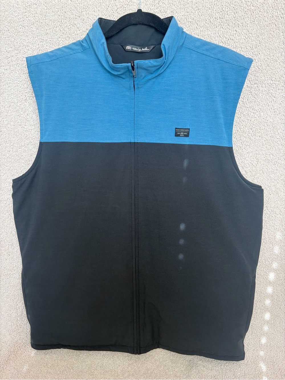 TravisMathew Todos Santos Colorblock Golf Vest Men's XL Blue Black 1MY329